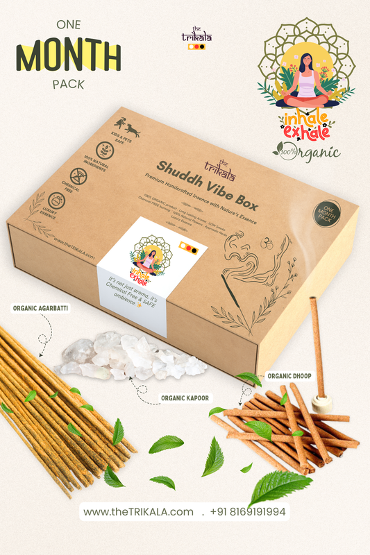 Shuddha Vibe Box - Agarbatti + Dhoop + Kapoor + Kumkum - one Month pack