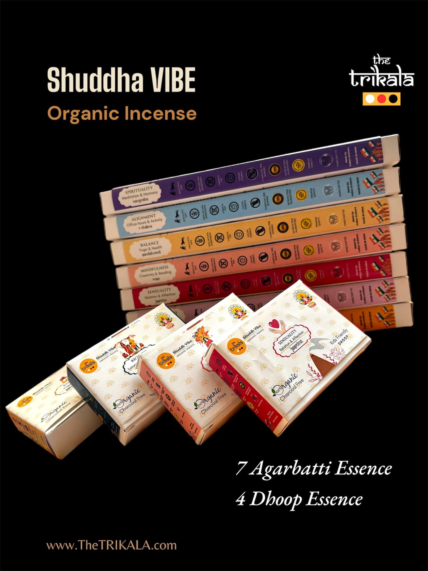 SENSUALITY - JASMINE - Relation & Affection - Organic Agarbatti - Shuddha Vibe Incense Stick