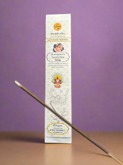 TRANQUILITY - LOTUS - Peaceful Sleep - Organic Agarbatti - Shuddha Vibe Incense Stick