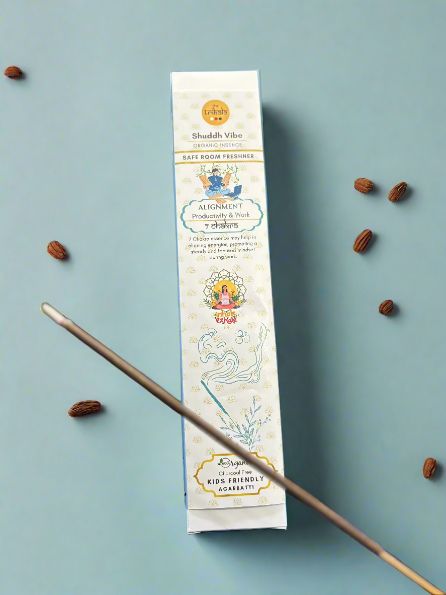 ALIGNMENT - 7 CHAKRA - Office hours & Activity - Organic Agarbatti - Shuddha Vibe Incense Stick