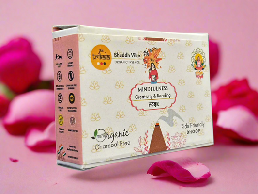 Rose Organic Dhoop for Creativity & Reading - Shuddha Vibe